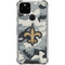 NFL New Orleans Saints Camo Google Pixel 5 Clear Case